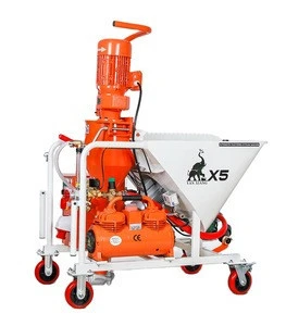 X5 High Pressure Gun cement mortar gypsum plaster spraying machine for sale