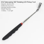 Xinxing 8 lbs Magnetic Pick Up Tool Strong Magnet Telescopic 8lb LED Light Metal Pick Up