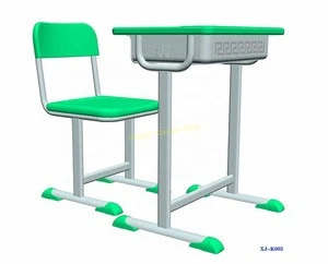XJ-K005 Steel Iron Single Student Desk And Chair For Middle School Classroom