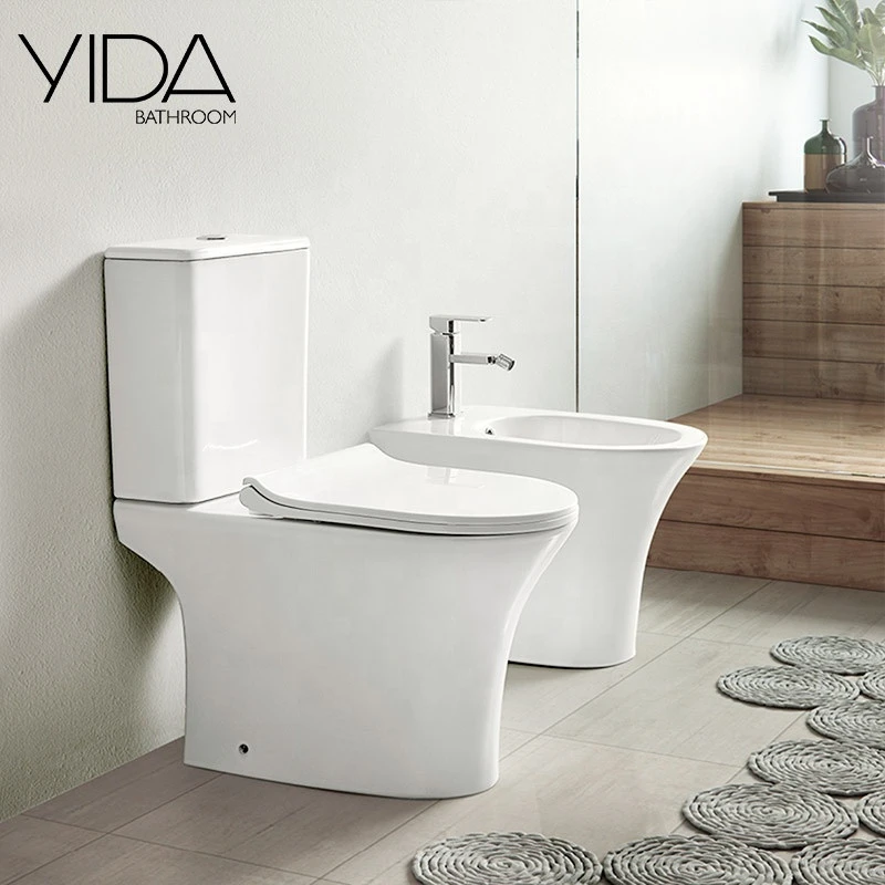 YIDA CE Standard Toilet Equipment Bathroom Sanitary Ware Item Toilet Bidet Set Two Piece Toilet Bowl in Foshan