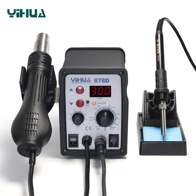 YIHUA 878D hot air smd used rework soldering station