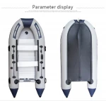 ZY 270Cm inflatable boat with aluminum floor boat canoe aluminium dinghy coastal rowing 10hp