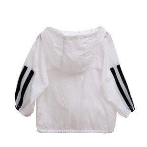 0-4 Years 2019 Wholesale printed Cotton Girls coat jacket baby coat Hooded Jacket kid wear white sun coat jacket
