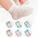 0-6 years old 5 pairs of wholesale baby socks children summer cotton mesh baby toddler socks ultra-thin breathable kid socks