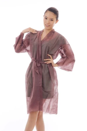 Spa/Sauna Use Disposable PP Non-woven Kimono