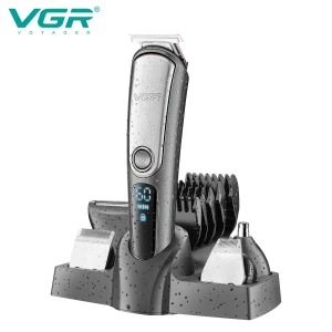 VGR V-105 Grooming Kit 5 in 1 Electric Barber Hair Clipper Set Body Shaver Nose Hair Trimmer Cordless for Men