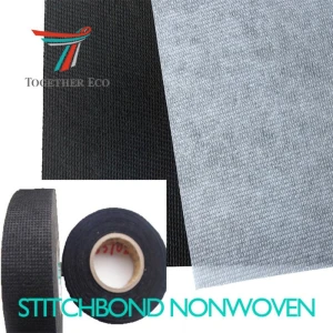 white 60gsm Roof waterproof coating RPET stitchbond non-woven fabric rolls manufacturer