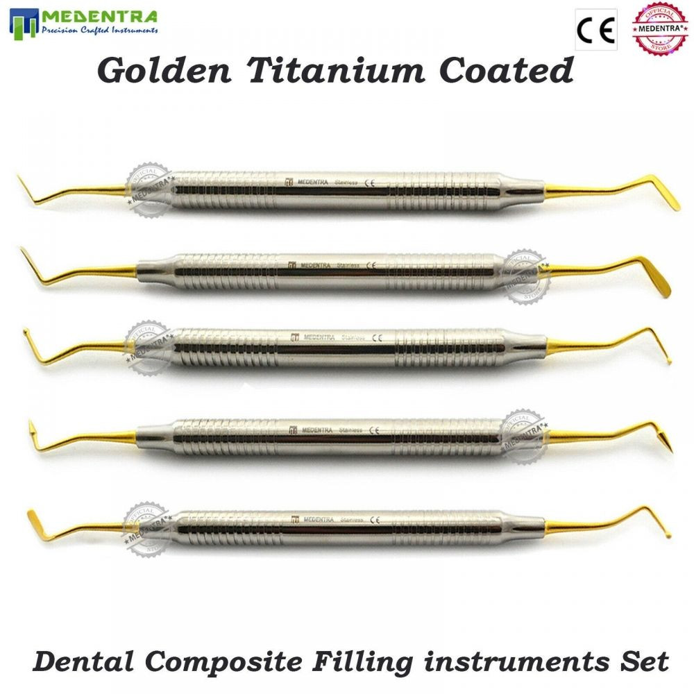 Buy Dental Composite Filling Placing Instruments Set Of 5 Pcs Titanium
