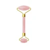 YLELY - 100% Natural Pink Rose Quartz Jade Face Roller  Gua Sha Roller Wholesale