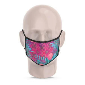 Set of 2 - Pink and Blue Jungle Reusable Printed Face Mask