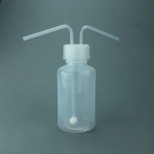 A vessel for washing away impurities in the gas- PFA Gas Wash Bottle