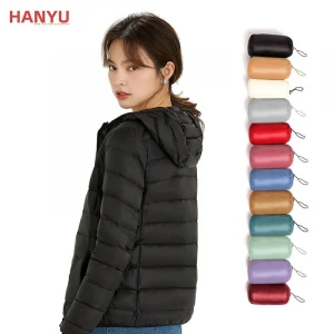 Women's Lightweight Water-Resistant Packable Down puffer jacket coat