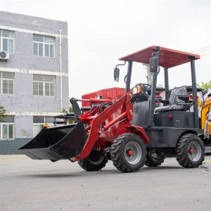 High Safety Compact Electric Wheel Loader HT-150E 750kg 4-5h Working Time Mini Loader
