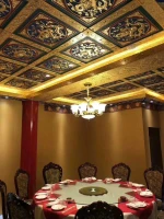 Suspended 3D Lotus Pattern Temple Acoustic Design Aluminum Clip in Ceiling Panels
