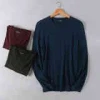 Top Quality Men's Export to Spain round neck hedging solid color long-sleeved sweater