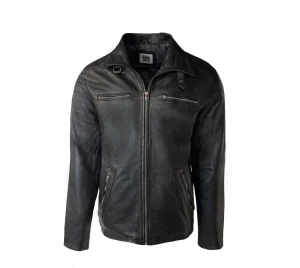 Men's Parka Genuine Leather Jacket- Leo