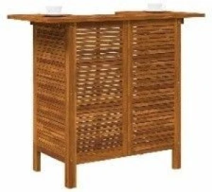 vidaXL Bar Table Warm Brown Solid Acacia Wood 43.3x19.7x41.3 in