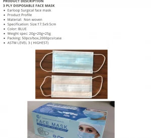 IIR Respiratory CE Credited Face Mask