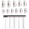 500pieces/bag  Fishing Ball Bearing Swivels with split ring ,Rated from 4kg/8 LB TO 60kg/130 LB,Saltwater Fishing Tackle