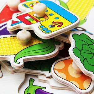 1-3 Children Animal,Fruit ,Car,Number,Vegetable Puzzle Wooden Educational Toys