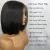 Import 10 Inch Short Bob Natural Black Color 13x6 Lace Front Synthetic Wig Futura Fiber from China