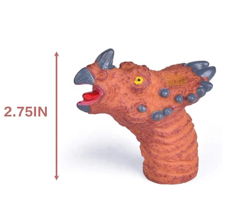 10 PCs Animal Bath Finger Puppets, Dinosaur Head Finger Toys, Treasure Box Prizes, Best Choice for Kids Party Favors
