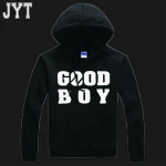 100 cotton crewneck sweatshirt wholesale  New good boy casual hoodies black / red / white crew neck sweatshirts