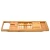Import 100% natural shower storage bamboo bathtub tray extend bath tub rack organizer with Soap holder book stand from China