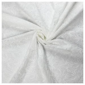 100%cotton embroidery fabric for garment with eyelets
