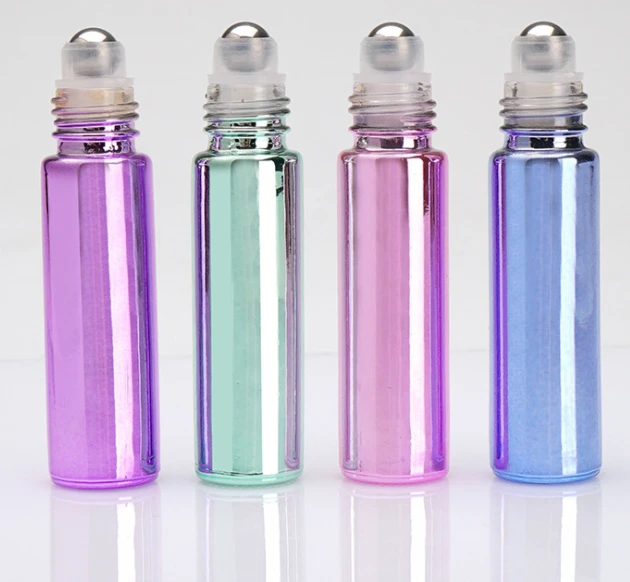 10Ml Mini Refillable Portable Pink Red White Miniature Roll On Roller Ball Perfume Bottle