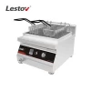 13 Liter double basket thermostat control commercial chicken table top induction deep fryer