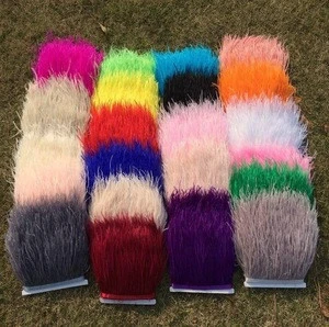 15-18cm fabric ostrich feather trim