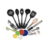 15 Piece Kitchen Gadgets Set - 5 pc Cooking Utensils 4 pc Measuring Cups with Whisk Can Opener Pizza Cutter Cheese Grater Ice