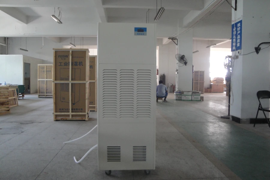 168L single phase industrial dehumidifier with movable wheels
