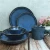 Import 16pc matt reactive irregular organic shape ceramic stoneware dinnerware set from China