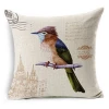 18 inch bird printed linen meditation pillow fiber to fill pillow