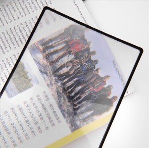 180x120mm hot selling A5 Magnifying Reading Glass Lens / PVC magnifier sheet / Book Page Magnification
