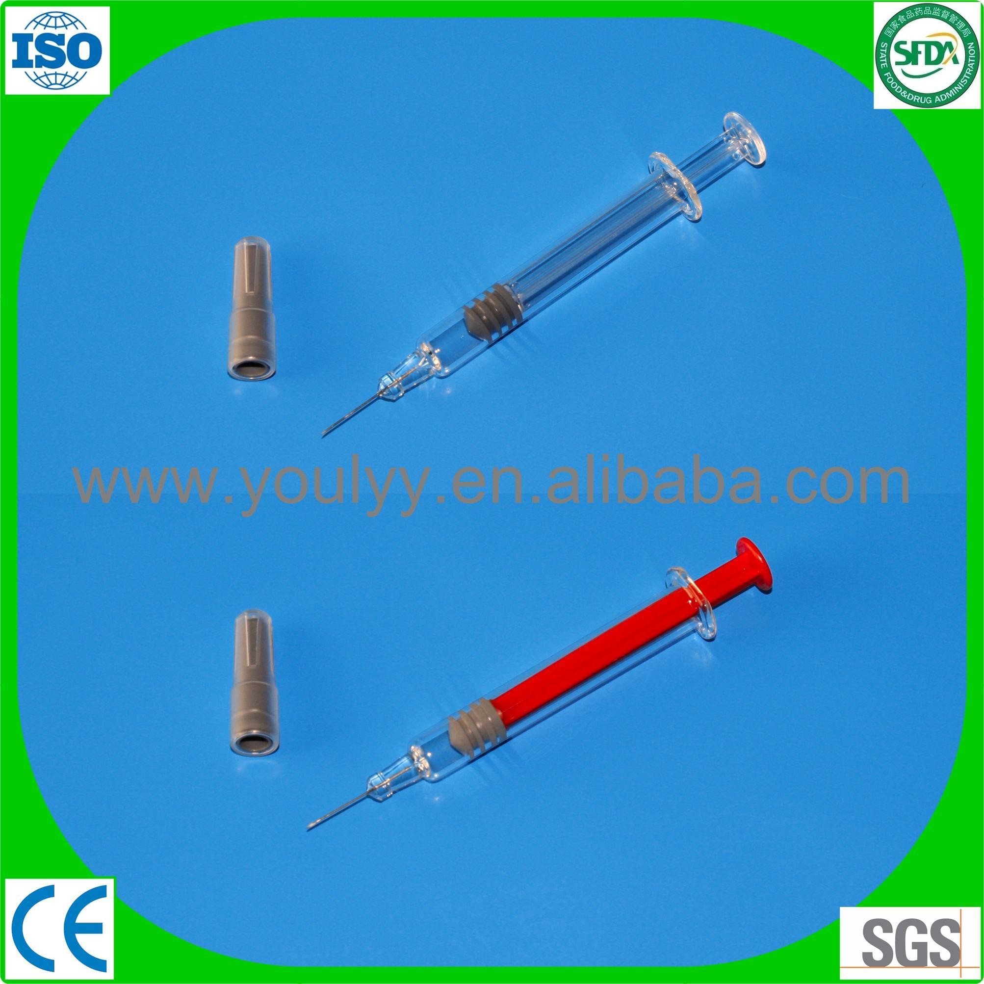 1ml Glass Prefilled Syringe with Needle