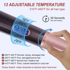 2 In 1 Hair Straightener and Curler New Ceramic Flat Hair Curling Iron Portable Hair Styling Tool With LCD Display
