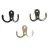 Import 20 Pieces Double Prong Robe Hook Rustic Hooks Retro Cloth Hanger Coat Hanger with 44 Pieces Screws from China