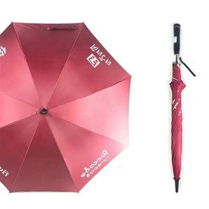 2017 china manufacturer durable safe new golf cool with battery operated   30 inch straight handle fan umbrella