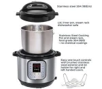2018091412 Programmable Pressure Cooker Slow Cooker, Rice Cooker, Steamer, Saute, Yogurt Maker and Warmer 6L & 8L Stock