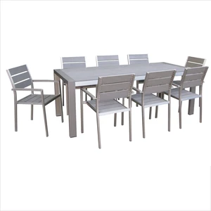 2019 Hot sale garden furniture outdoor dining furniture/ poly wood dining table and chair / outdoor garden dining set