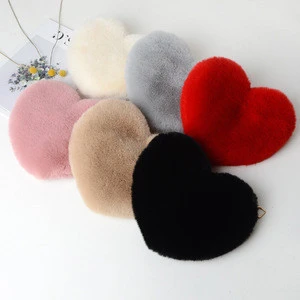 2020 Fashion Heart Shaped  Shoulder Bag Lovely Gift Women Bag Chain messenger bag plush valentine gift