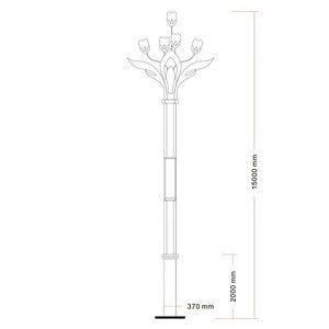 2020 hot sale Q235B Steel Galvanized Lamp Pole Street Light Led High Mast Lighting Pole