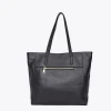 2020 hot selling black grain cow leather ladies handbag with various compartments online shopping uk