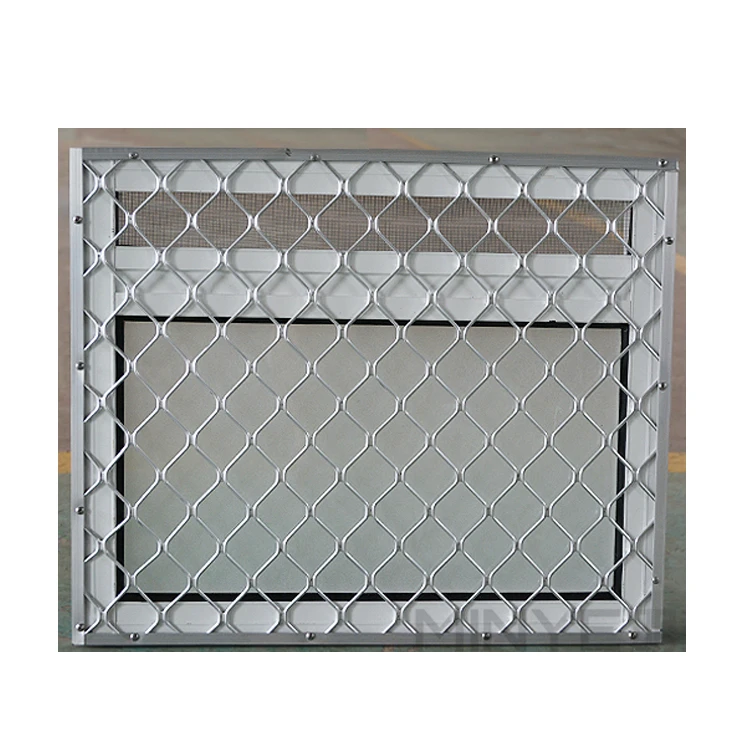 2020 Metal mesh aluminum security grille window/anti-theft mesh window/wire mesh screen window