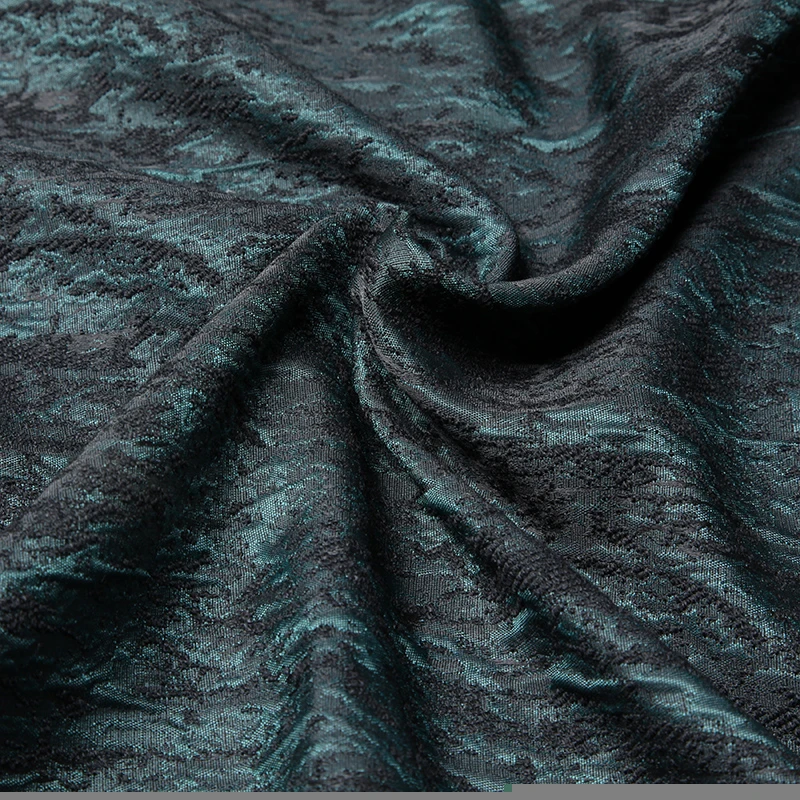 2020 new design Arabic 100% recycled polyester cashmere wrinkling 3D dimensional jacquard women fabric for garment