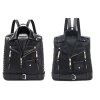 2020 NEW Wholesale Designer fashion PU leather rivet black ladies jacket collar style backpack bag