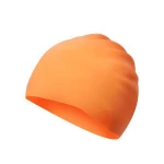 2020 Wholesale Summer Diving Adult Waterproof customized logo printed Silicone Swimming Cap